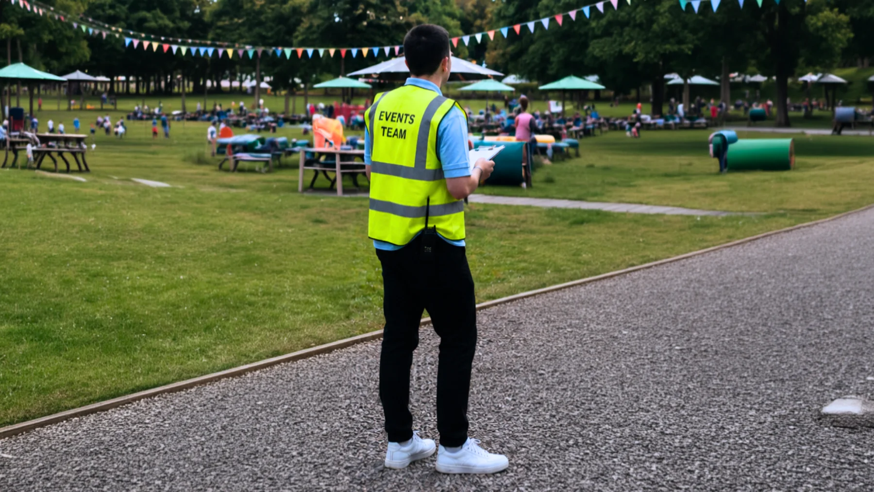 Keith overseeing an outdoor family event
